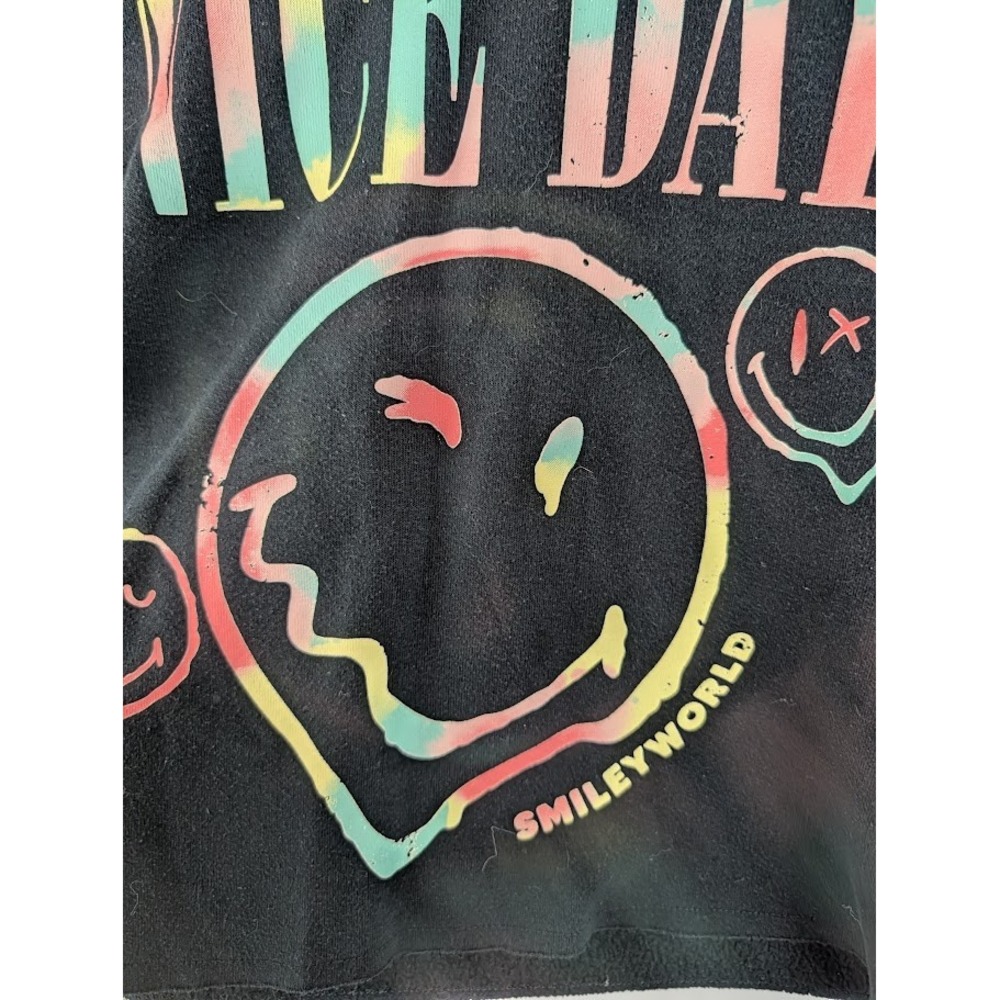 Smiley World Have a Nice Day Black Graphic Sweatshirt, Youth XL 14 - Picture 2 of 10